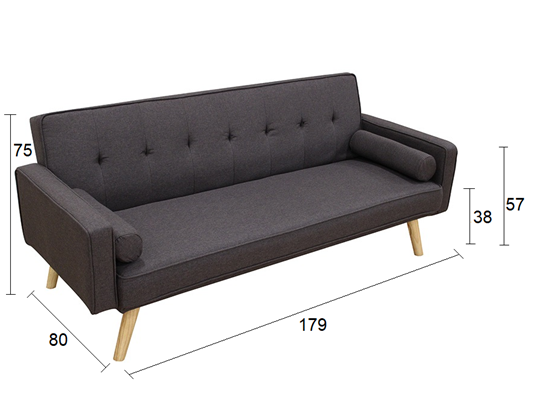 ΚΑΝΑΠΕΣ-ΚΡΕΒΑΤΙ K1 Brown ΥΦΑΣΜΑ 179X80εκ.