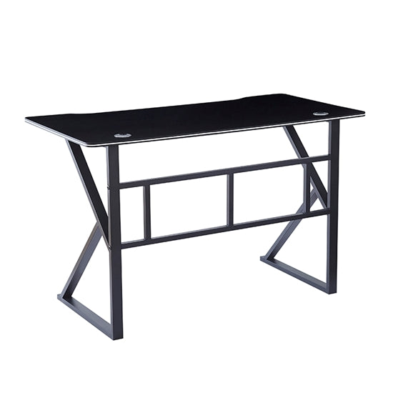 ΓΡΑΦΕΙΟ G1 120X60X75εκ.ΜΑΥΡΟ MDF/ΜΑΥΡΟ ΜΕΤΑΛΛΙΚΟ