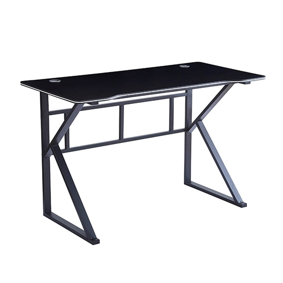 ΓΡΑΦΕΙΟ G1 120X60X75εκ.ΜΑΥΡΟ MDF/ΜΑΥΡΟ ΜΕΤΑΛΛΙΚΟ