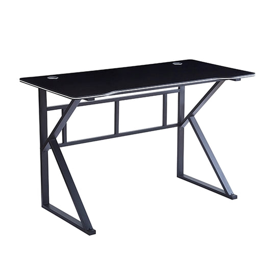 ΓΡΑΦΕΙΟ G1 120X60X75εκ.ΜΑΥΡΟ MDF/ΜΑΥΡΟ ΜΕΤΑΛΛΙΚΟ