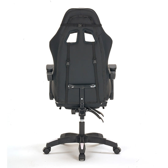 PRO G4 ΜΑΥΡΟ/ΛΕΥΚΟ PVC ΠΟΛΥΘΡΟΝΑ GAMING/ΜΕ ΥΠΟΠΟΔΙΟ