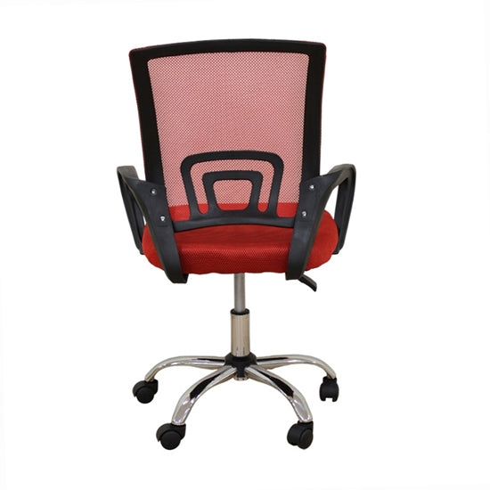 K1 ΧΡΩΜΙΟ/ΚΟΚΚΙΝΟ  MESH ΠΟΛΥΘΡΟΝΑ ΓΡΑΦΕΙΟΥ