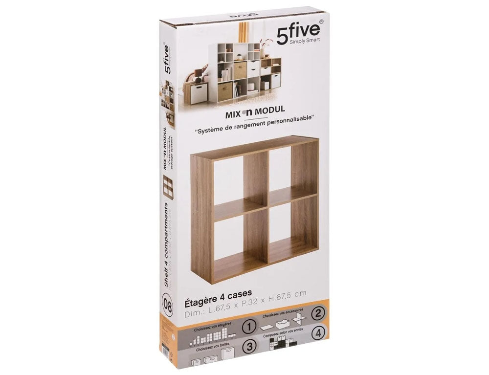 Ραφιέρα Οργάνωσης 5five με 4 ράφια (67.6x32x67.6cm)