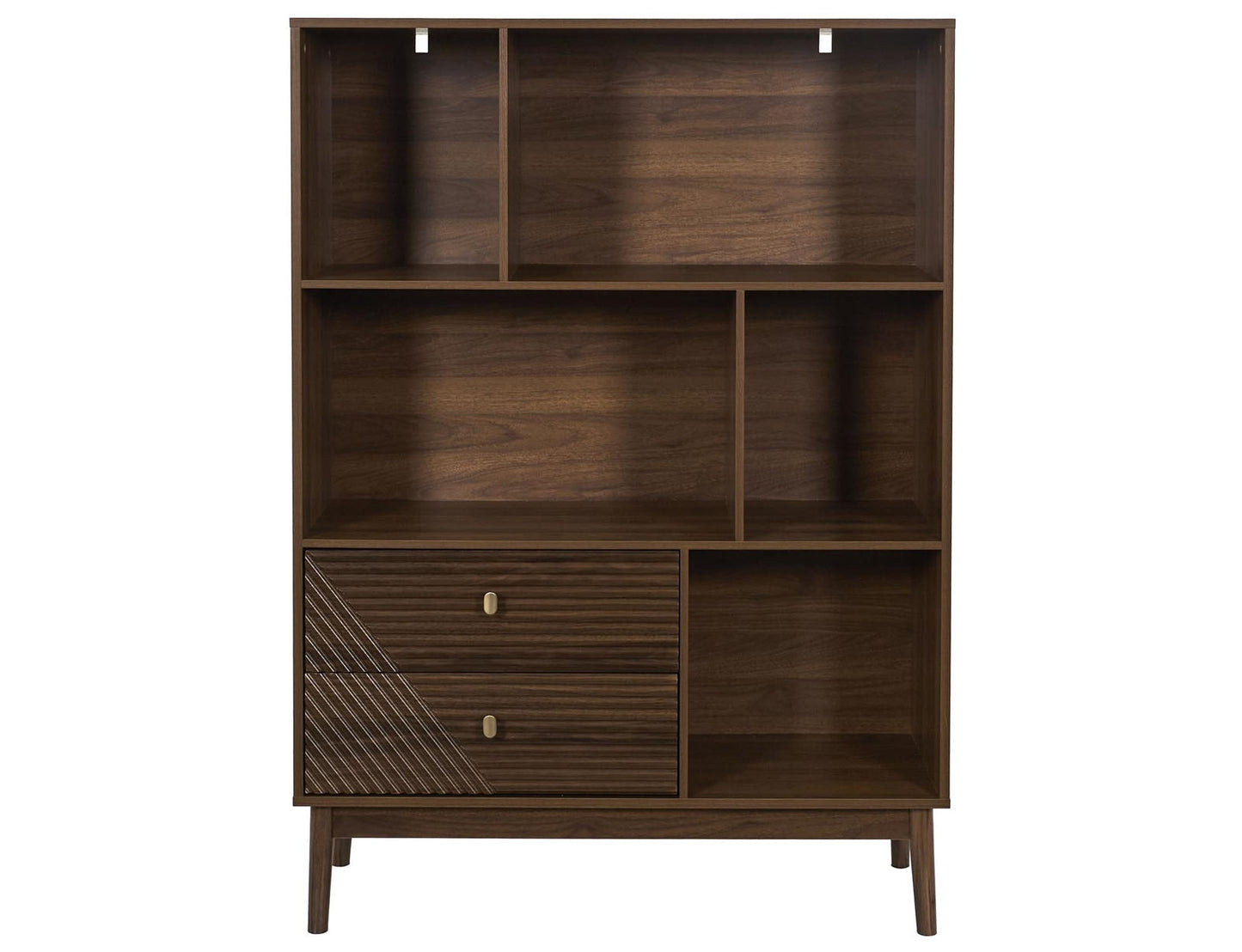 Βιβλιοθήκη Tiffany με 5 ράφια (100x35x140cm) - Aπόχρωση Καφέ