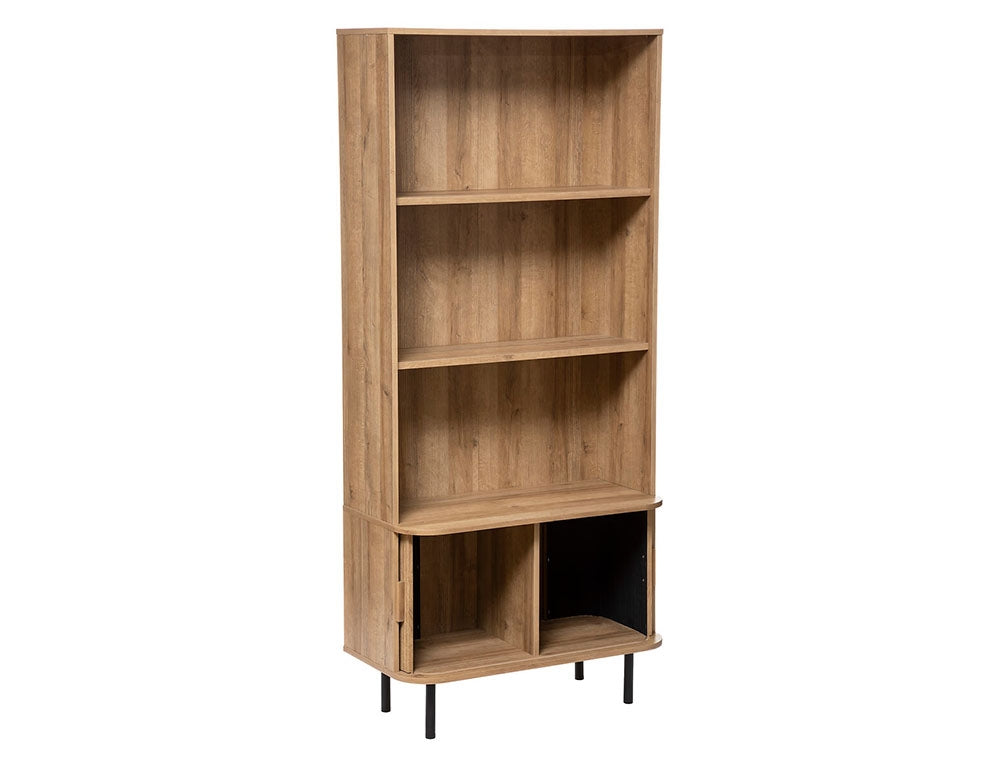 Βιβλιοθήκη Colva με 5 ράφια (80x40x179.5cm) - Aπόχρωση Ξύλου