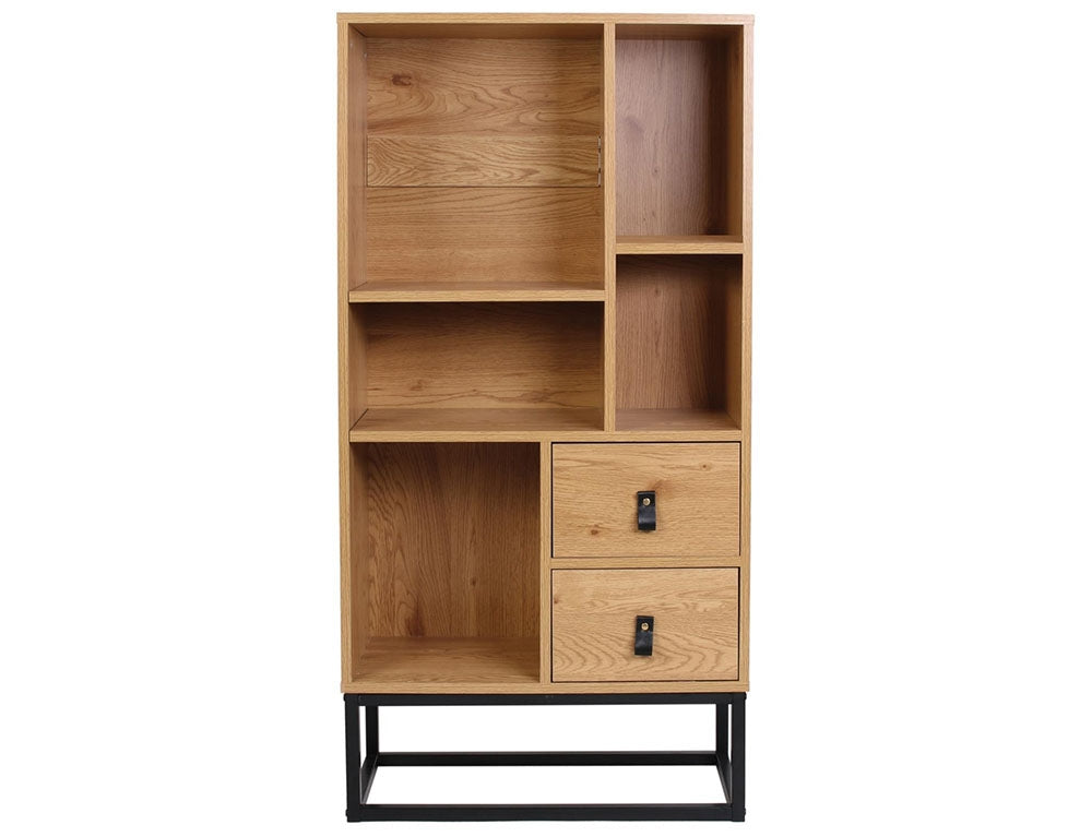 Βιβλιοθήκη Abbott με 5 ράφια (60x29x120cm) - Aπόχρωση Ξύλου