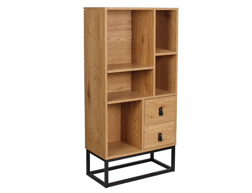 Βιβλιοθήκη Abbott με 5 ράφια (60x29x120cm) - Aπόχρωση Ξύλου