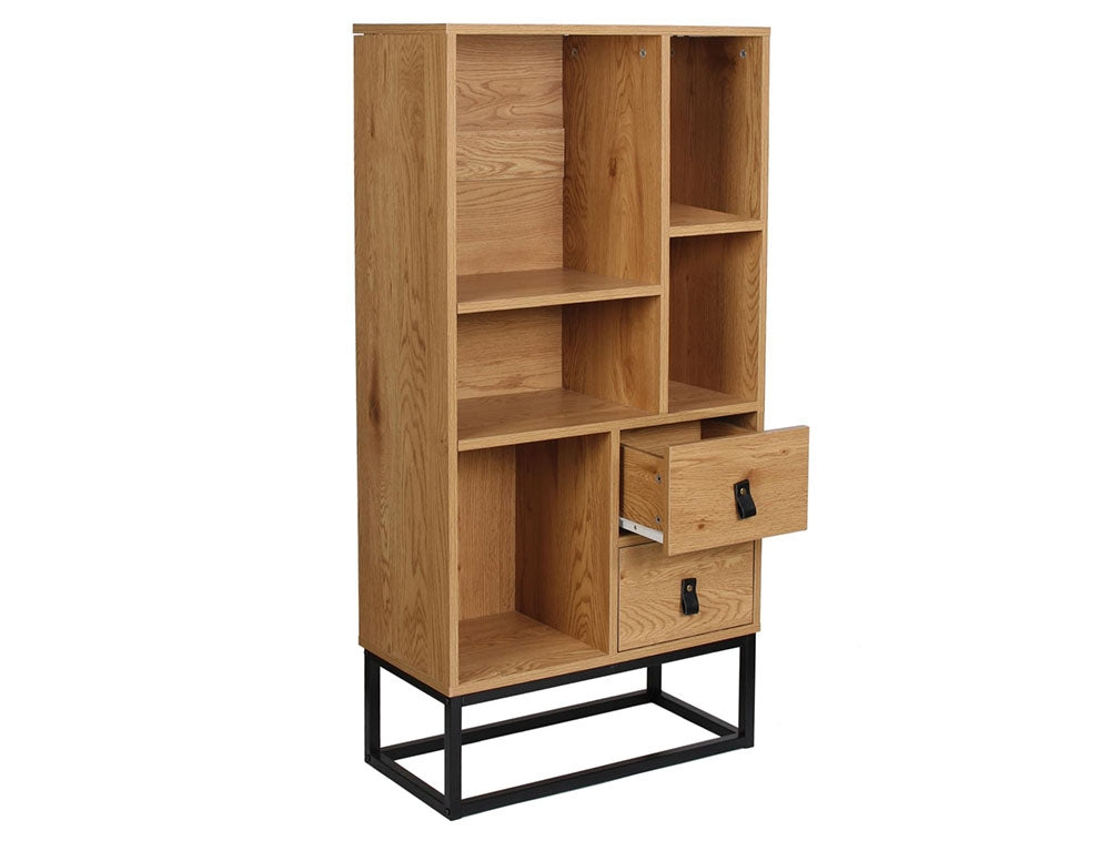 Βιβλιοθήκη Abbott με 5 ράφια (60x29x120cm) - Aπόχρωση Ξύλου