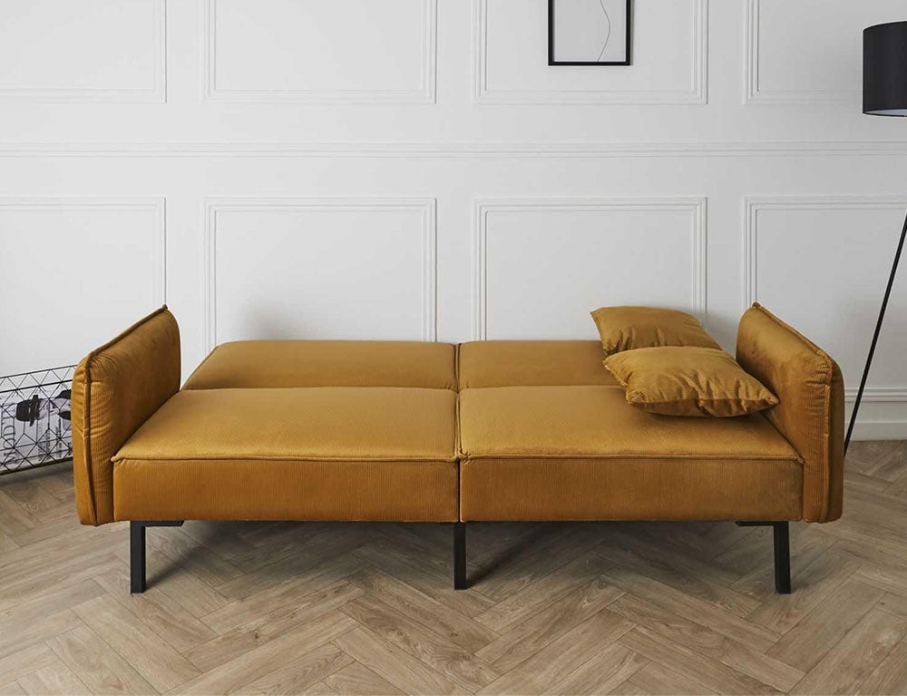 Τριθέσιος Καναπές Κρεβάτι Giulia με αφαιρούμενα μπράτσα, κοτλέ ύφασμα  (198x83x90cm)