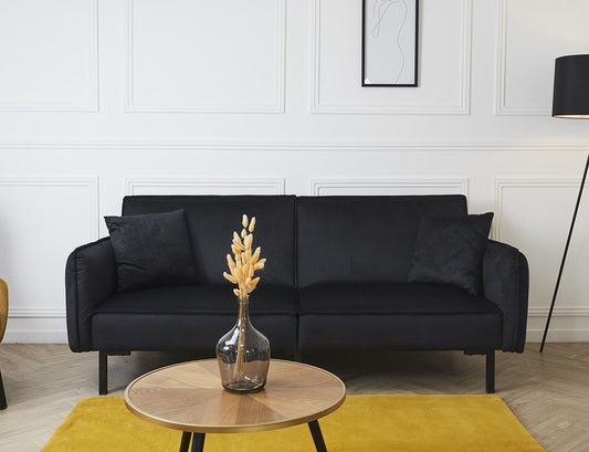 Τριθέσιος Καναπές Κρεβάτι Giulia Ηome Deco Factory με αφαιρούμενα μπράτσα, κοτλέ ύφασμα και διαστάσεις 198x83x90cm