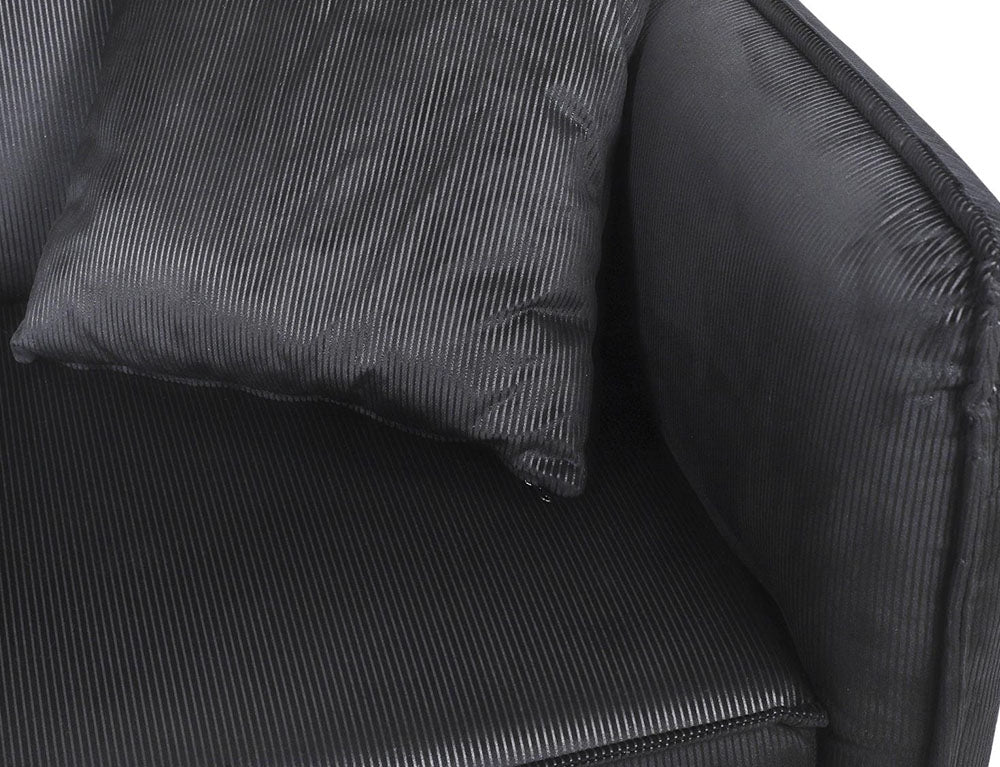 Τριθέσιος Καναπές Κρεβάτι Giulia Ηome Deco Factory με αφαιρούμενα μπράτσα, κοτλέ ύφασμα και διαστάσεις 198x83x90cm