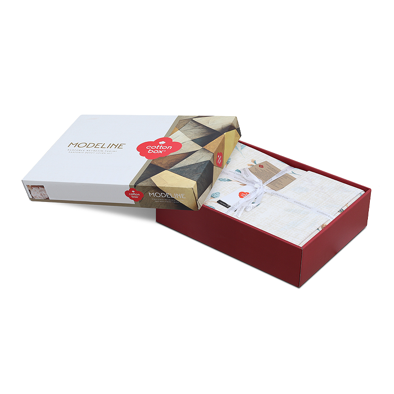Σετ παπλωματοθήκη Lendell Cotton Box 3 τμχ Μονή (160x220) χρώμα μέντα - λευκό - Image 6