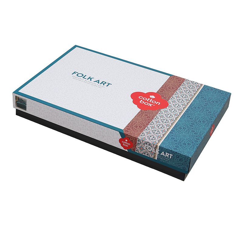 Σετ παπλωματοθήκη Ema Cotton Box 3 τμχ Μονή (160x220) χρώμα πετρόλ - Image 3