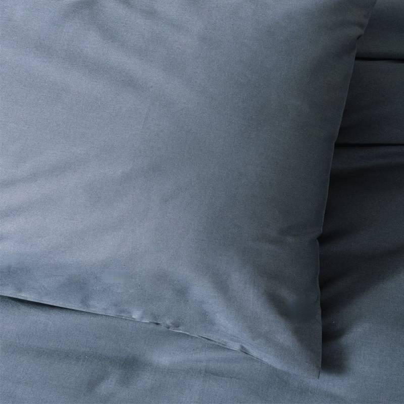 Σετ παπλωματοθήκη Plain Cotton Box 4 τμχ Διπλή (200x220) χρώμα ανθρακί - Image 2