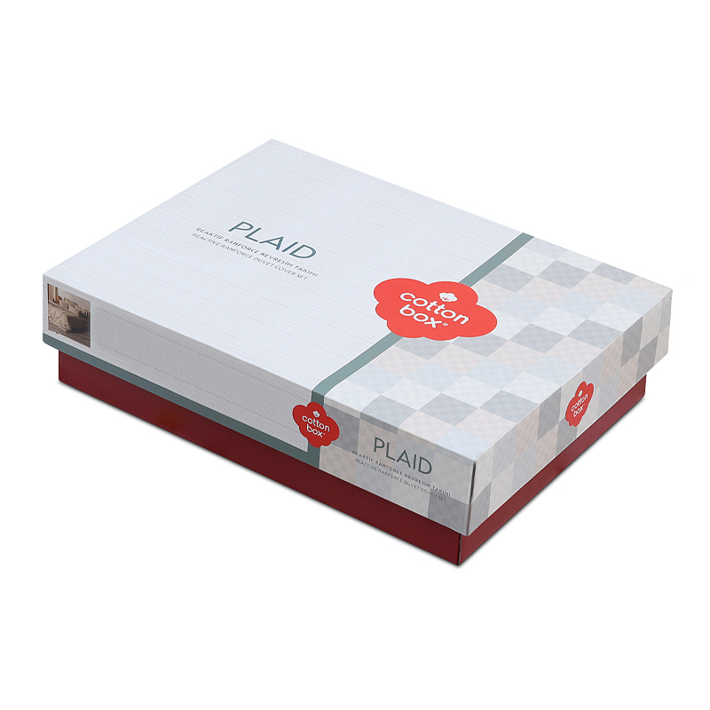 Σετ παπλωματοθήκη Plaid Cotton Box 3 τμχ Μονή (160x220) χρώμα mink - Image 3