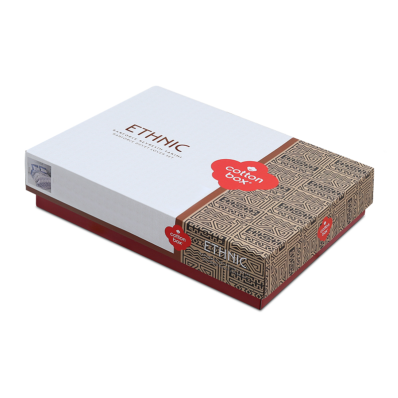 Σετ παπλωματοθήκη Cleo Cotton Box 3 τμχ Μονή (160x220) χρώμα μπλε - Image 3