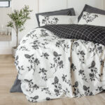 Σετ παπλωματοθήκη Ohia Cotton Box 4 τμχ Διπλή (200×220) χρώμα ανθρακί