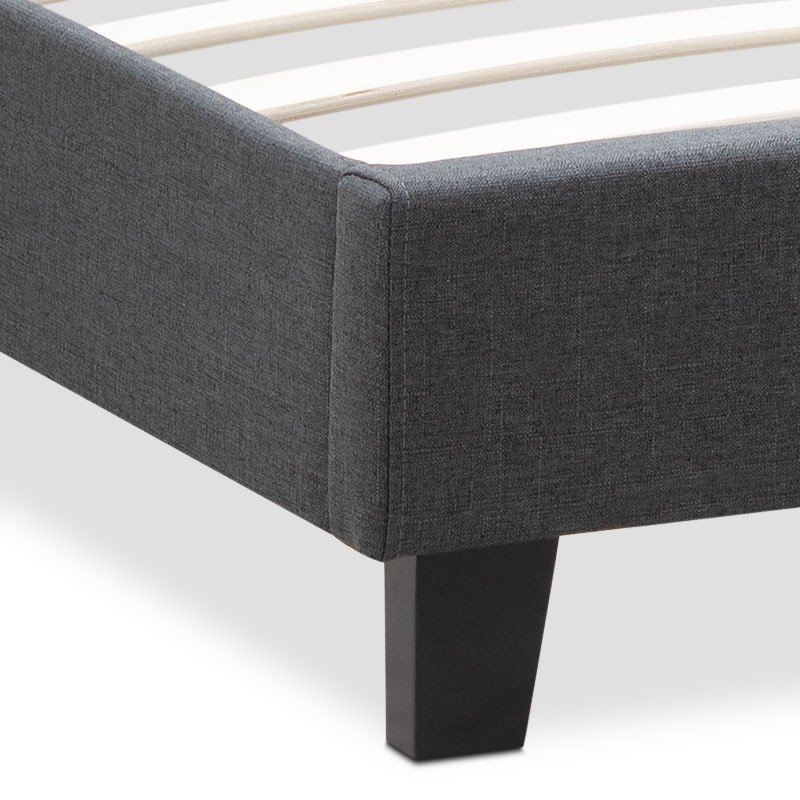 Κρεβάτι Flat Megapap υφασμάτινο χρώμα ανθρακί 120x200εκ. - Image 7