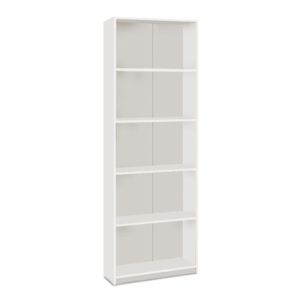 Βιβλιοθήκη Max Megapap χρώμα λευκό 58x23x170εκ.