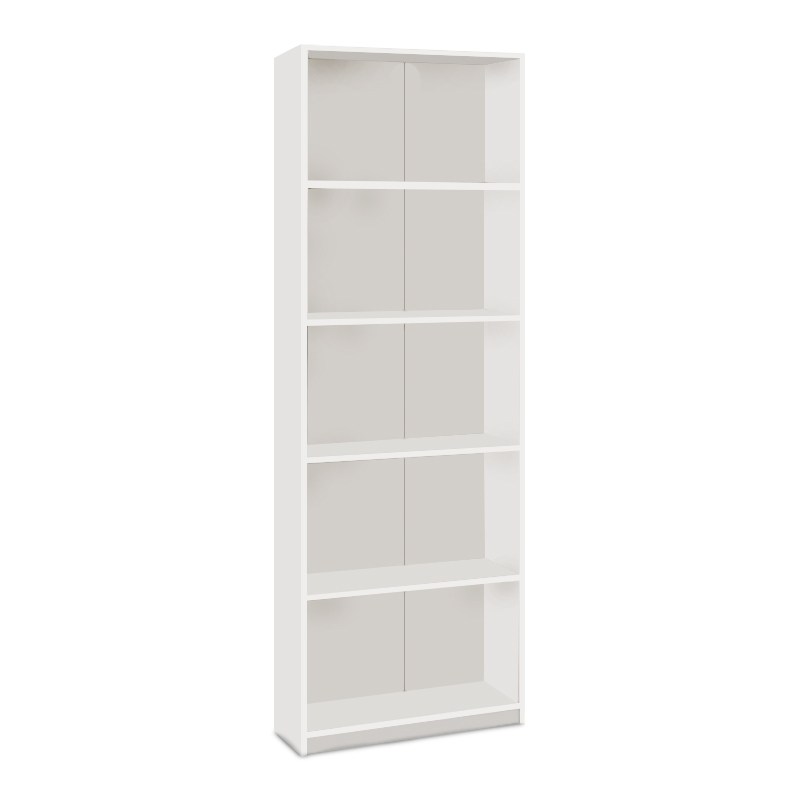 Βιβλιοθήκη Max Megapap χρώμα λευκό 58x23x170εκ.