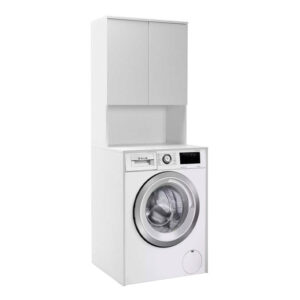 Έπιπλο πλυντηρίου Ceza Megapap χρώμα λευκό 65x60x182εκ.
