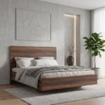 Κρεβάτι Oryana Megapap χρώμα καρυδί 160×200εκ.