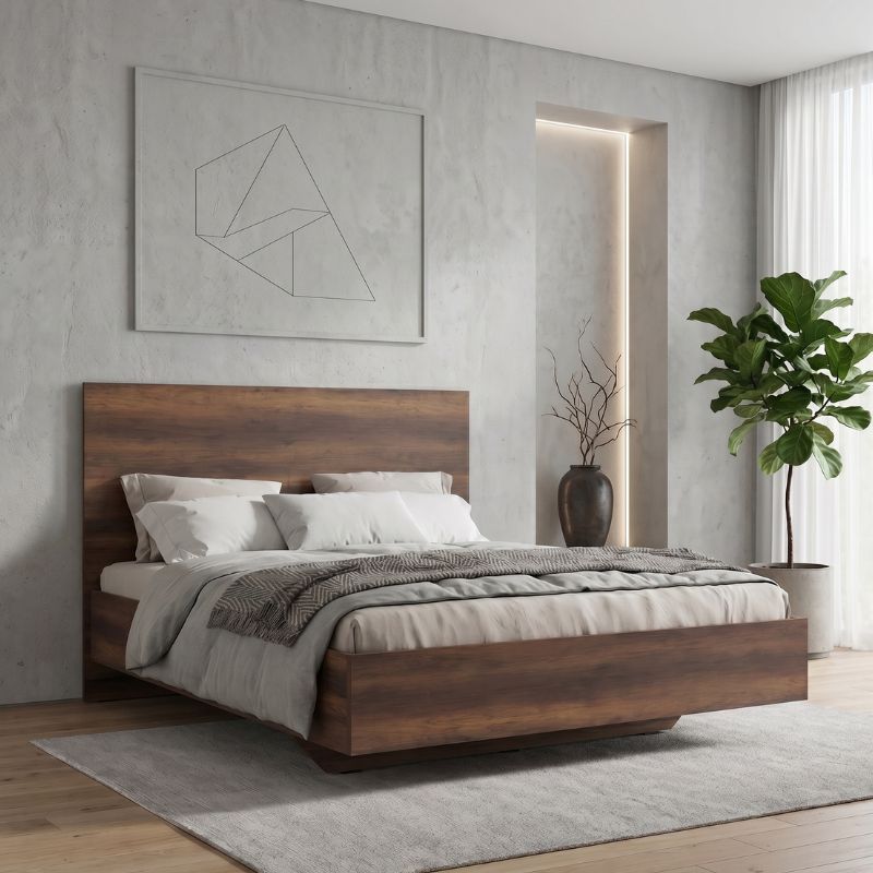 Κρεβάτι Oryana Megapap χρώμα καρυδί 160×200εκ.