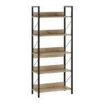 Βιβλιοθήκη Connect Megapap χρώμα florida oak 73x35x172εκ.