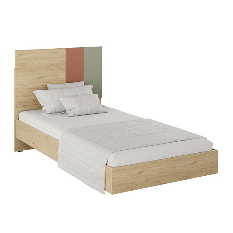 Κρεβάτι Terra Megapap χρώμα florida oak 100×200εκ.