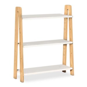 Βιβλιοθήκη Como Megapap χρώμα λευκό - oak 63x22x80εκ.
