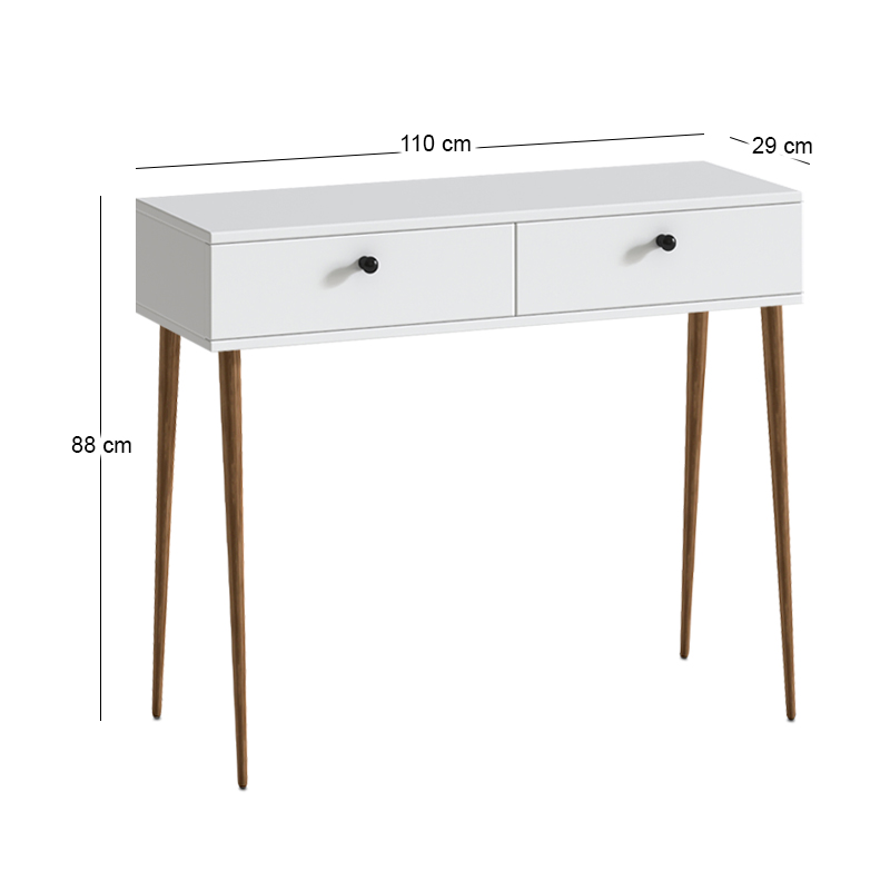 Κονσόλα Alis Megapap χρώμα λευκό 110x29x88εκ. - Image 4