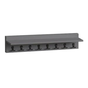 Κρεμάστρα τοίχου Vettini Megapap χρώμα ανθρακί 100x12x20εκ.