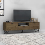 Έπιπλο τηλεόρασης Jasmine Megapap χρώμα καρυδί 170x35x50εκ.