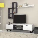 Σύνθεση τηλεόρασης Lonsa Megapap χρώμα λευκό 160x35x40εκ.