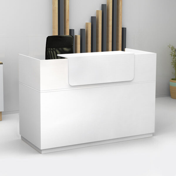 Γραφείο υποδοχής – reception Lemmon Megapap χρώμα λευκό 160x70x110εκ.