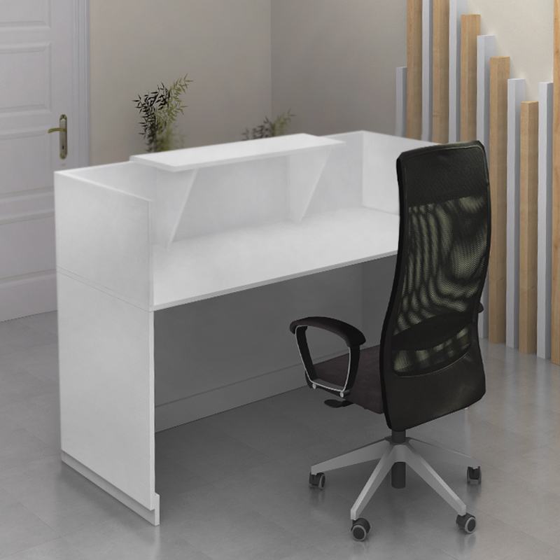 Γραφείο υποδοχής - reception Lemmon Megapap χρώμα λευκό 160x70x110εκ. - Image 2