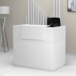 Γραφείο υποδοχής – reception Lemmon Megapap χρώμα λευκό 120x70x110εκ.
