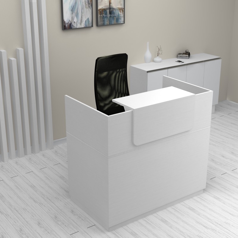 Γραφείο υποδοχής - reception Lemmon Megapap χρώμα λευκό 120x70x110εκ. - Image 3