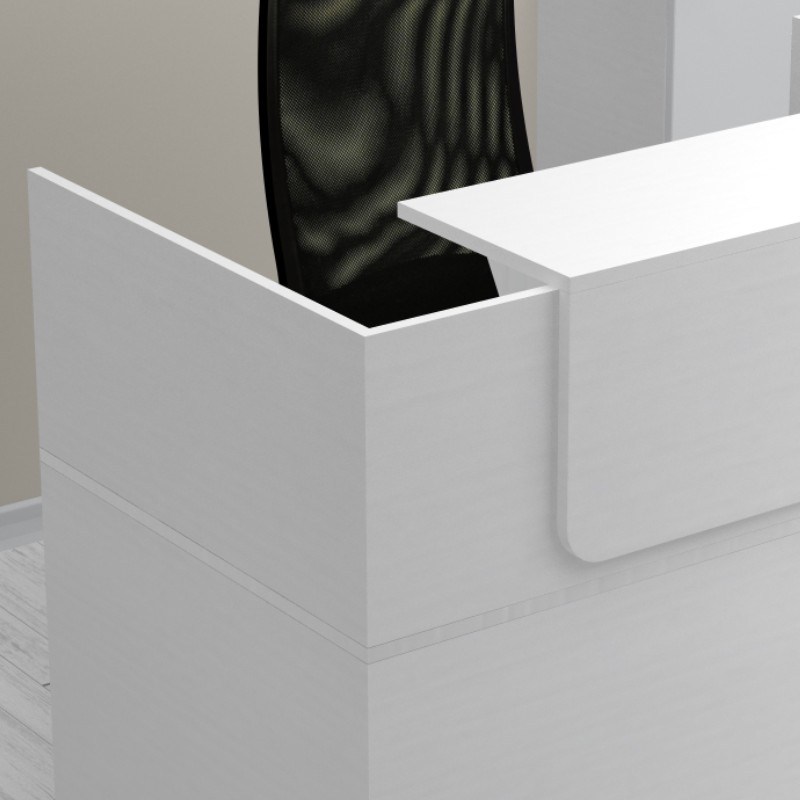 Γραφείο υποδοχής - reception Lemmon Megapap χρώμα λευκό 120x70x110εκ. - Image 5