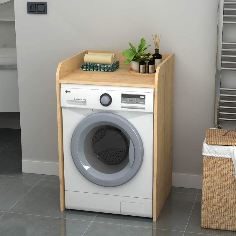 Έπιπλο πλυντηρίου Toren Megapap χρώμα φυσικό οξιάς 65x60x100εκ. - Image 4