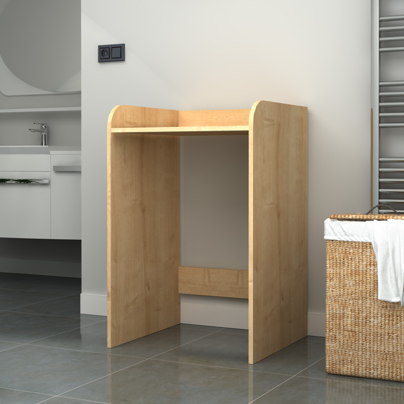 Έπιπλο πλυντηρίου Toren Megapap χρώμα φυσικό οξιάς 65x60x100εκ. - Image 5