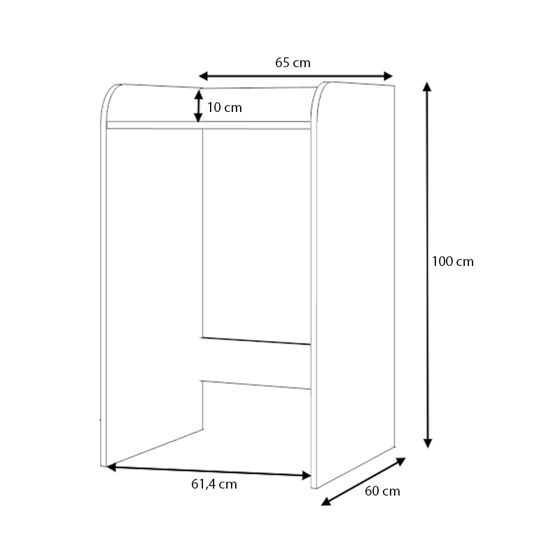 Έπιπλο πλυντηρίου Toren Megapap χρώμα φυσικό οξιάς 65x60x100εκ. - Image 6