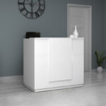Γραφείο υποδοχής – reception Gemini Megapap χρώμα λευκό 120x70x110εκ.