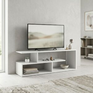 Έπιπλο τηλεόρασης Forever Megapap χρώμα λευκό 120x30x40cm.