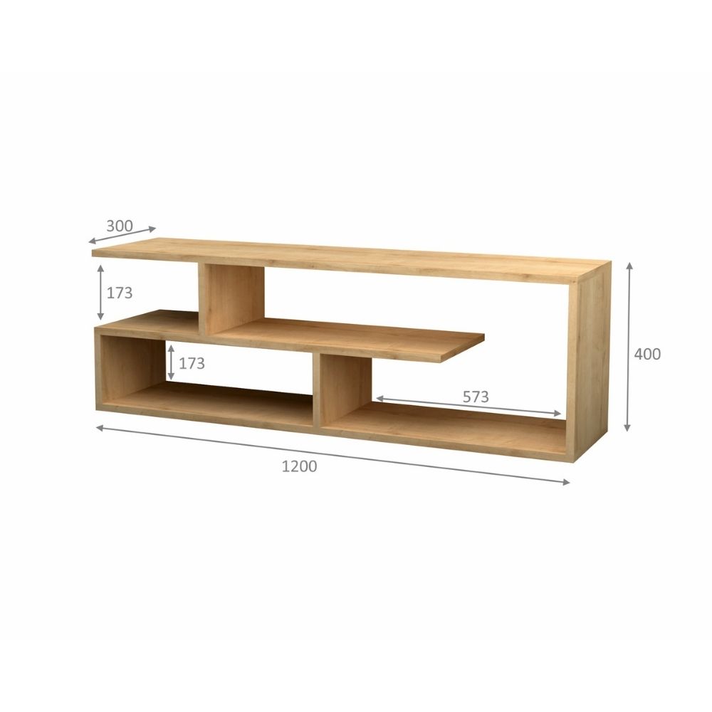 Έπιπλο τηλεόρασης Forever Megapap χρώμα φυσικό οξιάς 120x30x40cm. - Image 3