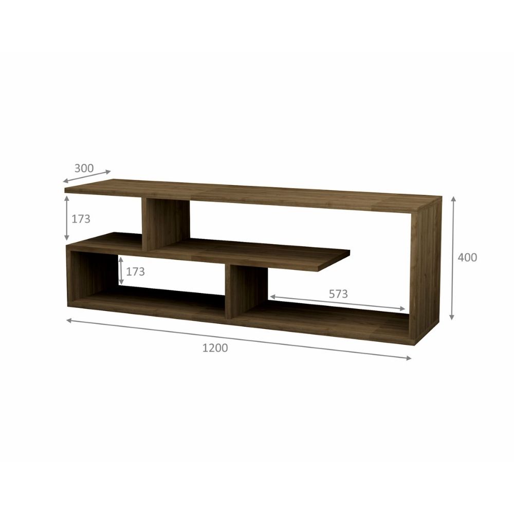 Έπιπλο τηλεόρασης Forever Megapap χρώμα καρυδί 120x30x40cm. - Image 3