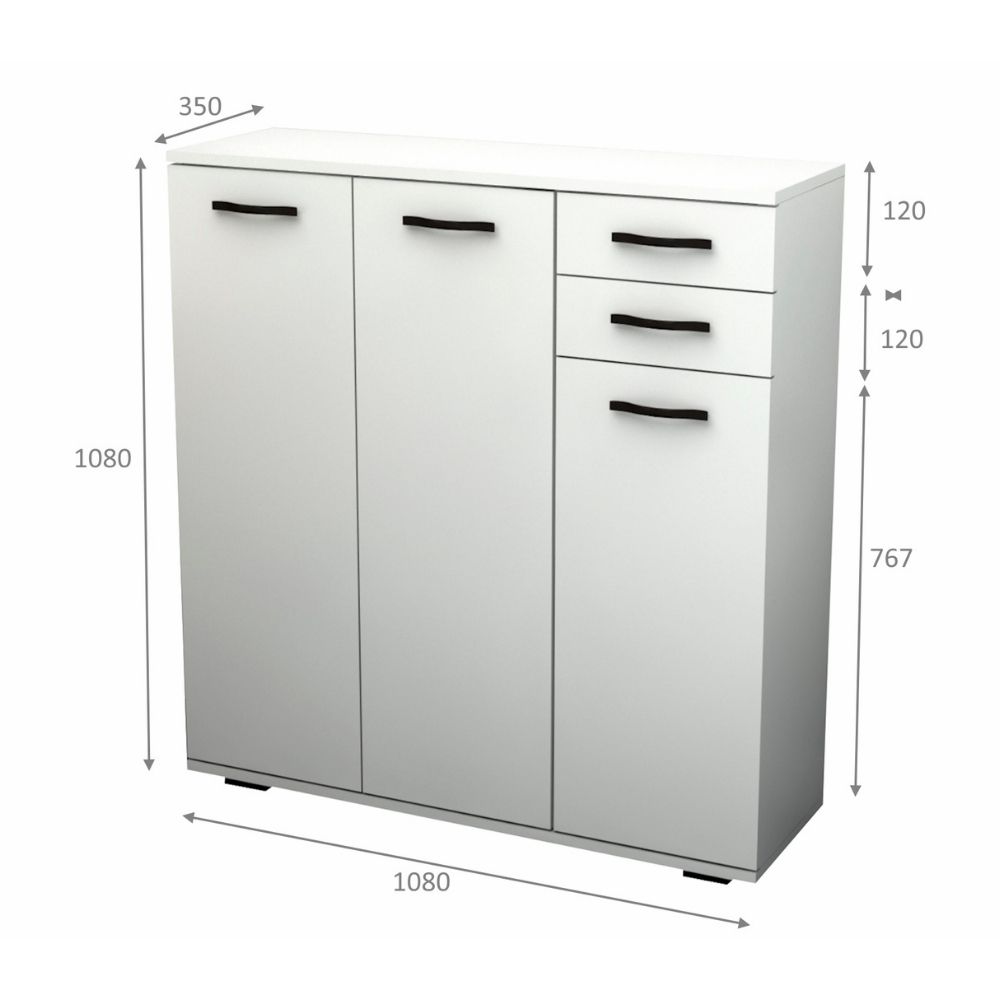 Παπουτσοθήκη - Ντουλάπι Infinity Megapap χρώμα λευκό 108x35x108εκ. - Image 5