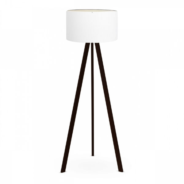 Φωτιστικό δαπέδου Rosling Megapap Mdf/ύφασμα Pvc χρώμα μαύρο – λευκό 38x38x140εκ.
