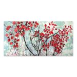 Πίνακας σε καμβά “Red Leaves” Megapap ψηφιακής εκτύπωσης 100x50x3εκ.
