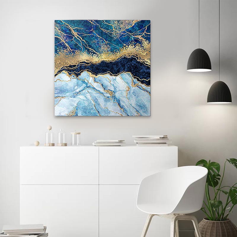 Πίνακας σε καμβά "Deep Blue" Megapap ψηφιακής εκτύπωσης 50x50x3εκ. - Image 2